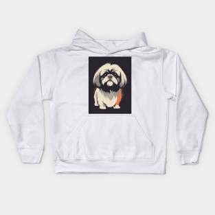 Shih Tzu Dog 3 - Japanese Retro Art Kids Hoodie